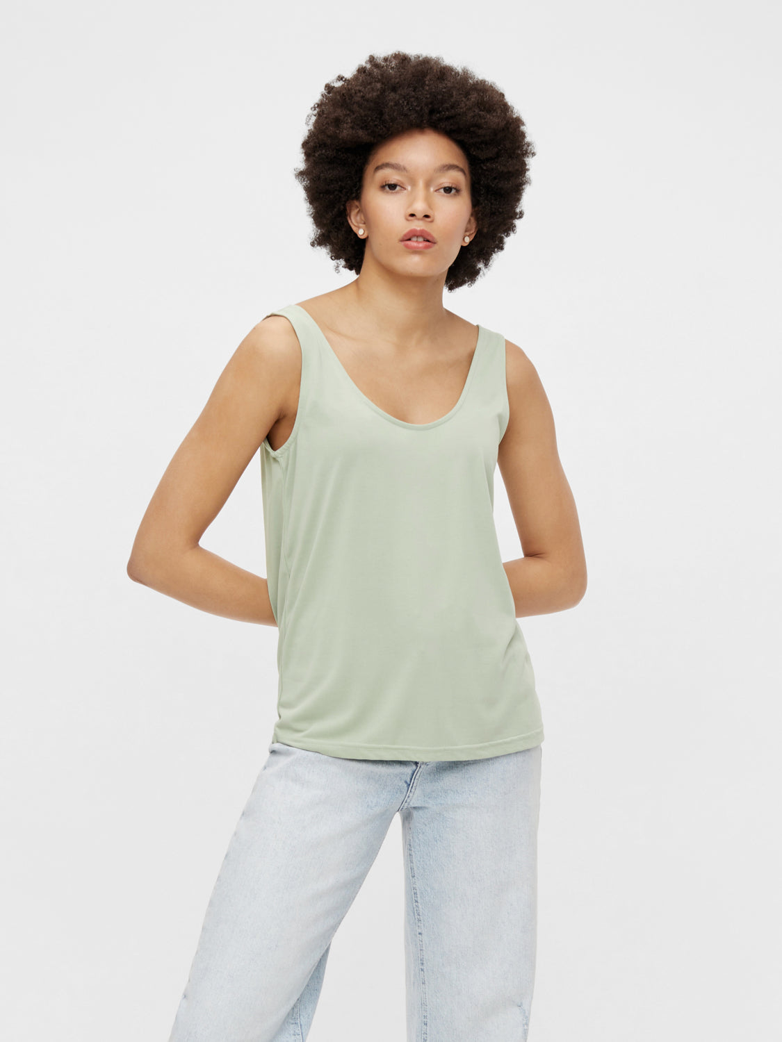 PCKAMALA Tank top - desert sage